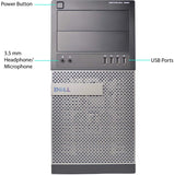 RENEWED Tower Computer  Dell Optiplex 790, Intel Quad Core i7-2600 Up to 3.80 GHz, WIN 10 Pro, DVD-RW, WIFI, Bluetooth, (Customize)