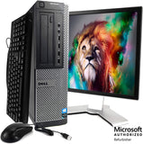 RENEWED Desktop Computer Package Dell Optiplex 7010, Intel Quad Core i5-3470 Up to 3.60 GHz, WIN 10 Pro, DVD-RW, WIFI, Bluetooth, LCD (Customize)