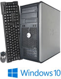 Dell Optiplex Computer Tower Core2Duo Windows 10 or XP Keyboard Mouse