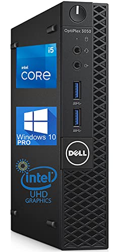 RENEWED Dell Desktop Optiplex 3050 Micro, i5 Up to 3.60 GHz, 8GB RAM, Super Fast 1TB SSD, Win 10 Pro, DVD-RW, WIFI, Bluetooth