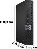 RENEWED Dell Desktop Optiplex 3050 Micro, i5 Up to 3.60 GHz, 8GB RAM, Super Fast 256GB SSD, Win 10 Pro, DVD-RW, WIFI, Bluetooth