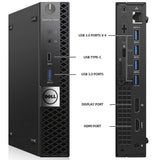 RENEWED Dell Desktop Optiplex 7050 Micro, i7 Up to 3.60 GHz, 32GB RAM, Super Fast 1TB SSD, Win 10 Pro, DVD-RW, WIFI, Bluetooth