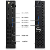 RENEWED Dell Desktop Optiplex 3050 Micro Mini, i7 Up to 3.60 GHz, 16GB RAM, Super Fast 512GB SSD, Win 10 Pro, DVD-RW, WIFI, Bluetooth