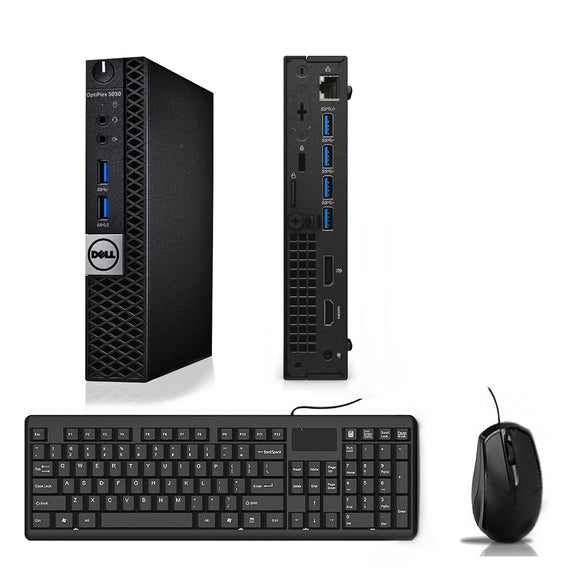 RENEWED Dell Desktop Optiplex 5050 Micro, i5 Up to 3.60 GHz, 32GB RAM, Super Fast 512GB SSD, Win 10 Pro, DVD-RW, WIFI, Bluetooth