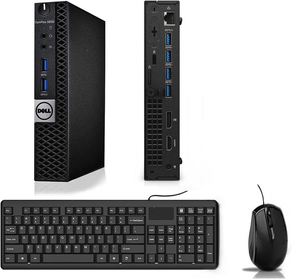RENEWED Dell Desktop Optiplex 5050 Micro, i5 Up to 3.60 GHz, 16GB RAM, Super Fast 256GB SSD, Win 10 Pro, DVD-RW, WIFI, Bluetooth