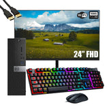 Dell Desktop PC i5 up to 4.20 GHz, 16GB RAM, 256GB SSD, 24" FHD, Win 10 Pro WF+BT DVD