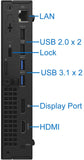 RENEWED Dell Desktop Optiplex 3050 Micro, i5 Up to 3.60 GHz, 8GB RAM, Super Fast 256GB SSD, Win 10 Pro, DVD-RW, WIFI, Bluetooth