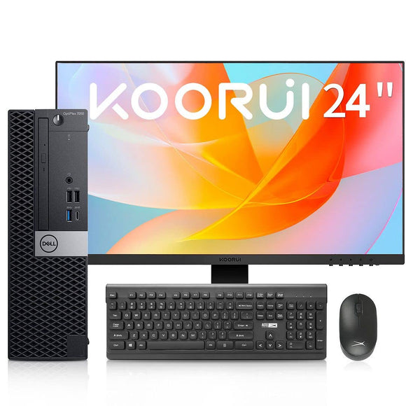 RENEWED Dell Desktop Optiplex 7050, i7 Up to 3.60 GHz, 32GB RAM, Super Fast 1TB SSD, 24