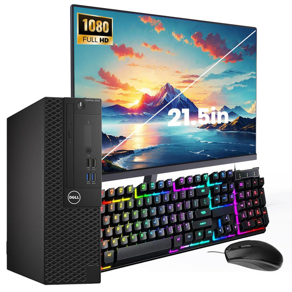 RENEWED Dell Desktop Optiplex 3050, i5 Up to 3.60 GHz, 8GB RAM, Super Fast 256GB SSD, 21.5