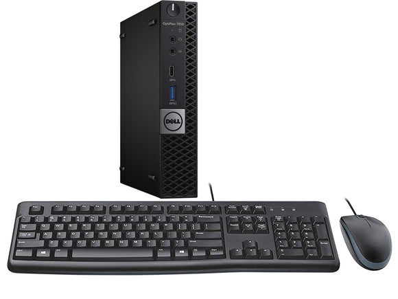 RENEWED Dell Desktop Optiplex 7050 Micro, i7 Up to 3.60 GHz, 16GB RAM, Super Fast 256GB SSD, Win 10 Pro, DVD-RW, WIFI, Bluetooth