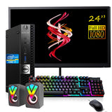 RENEWED Dell Desktop Optiplex 7050 Mini, i7 Up to 3.60 GHz, 32GB RAM, Super Fast 512GB SSD, 24" FHD, Win 10 Pro, DVD-RW, WIFI, Bluetooth