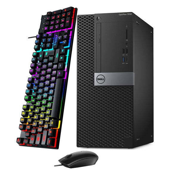RENEWED Dell Desktop Optiplex 7050 Mini, i5 Up to 3.60 GHz, 16GB RAM, Super Fast 256GB SSD, Win 10 Pro, DVD-RW, WIFI, Bluetooth