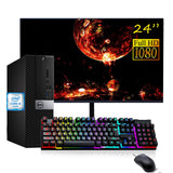 RENEWED Dell Desktop Optiplex 7050, i5 Up to 3.60 GHz, 16GB RAM, Super Fast 256GB SSD, 24" FHD, Win 10 Pro, DVD-RW, WIFI, Bluetooth