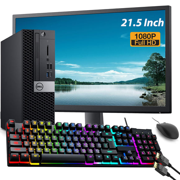 RENEWED Dell Desktop Optiplex 5050, i5 Up to 3.60 GHz, 16GB RAM, Super Fast 256GB SSD, 21.5