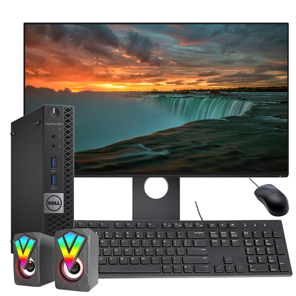 RENEWED Dell Desktop Optiplex 5050 Mini, i5 Up to 3.60 GHz, 32GB RAM, Super Fast 512GB SSD, 24