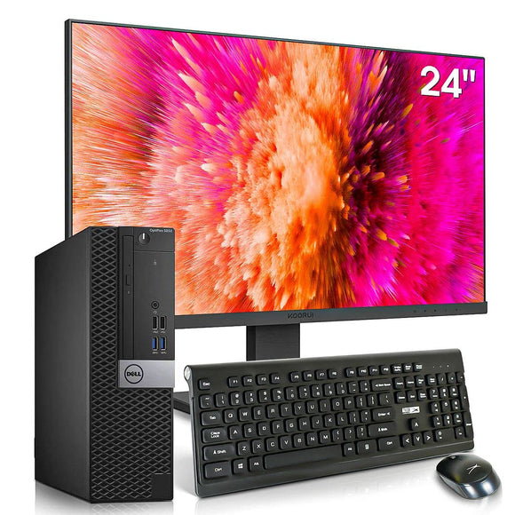 RENEWED Dell Desktop Optiplex 5050, i7 Up to 3.60 GHz, 32GB RAM, Super Fast 512GB SSD, 24