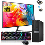 RENEWED Dell Desktop Optiplex 5050, i5 Up to 3.60 GHz, 16GB RAM, Super Fast 256GB SSD, 24" LCD, Win 10 Pro, DVD-RW, WIFI, Bluetooth