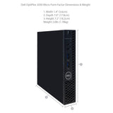 RENEWED Dell Desktop Optiplex 3050 Micro, i5 Up to 3.60 GHz, 16GB RAM, Super Fast 512GB SSD, Win 10 Pro, DVD-RW, WIFI, Bluetooth