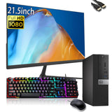 RENEWED Dell Desktop Optiplex 5050, i5 Up to 3.60 GHz, 16GB RAM, Super Fast 256GB SSD, 21.5" FHD, Win 10 Pro, DVD-RW, WIFI, Bluetooth
