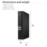 RENEWED Dell Desktop Optiplex 5050 Micro, i7 Up to 3.60 GHz, 16GB RAM, Super Fast 256GB SSD, Win 10 Pro, DVD-RW, WIFI, Bluetooth