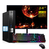 RENEWED Dell Desktop Optiplex 7050 Mini, i5 Up to 3.60 GHz, 16GB RAM, Super Fast 256GB SSD, 24" FHD, Win 10 Pro, DVD-RW, WIFI, Bluetooth