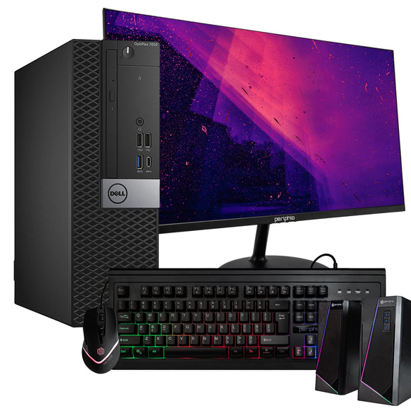 Dell Desktop PC i5 up to 4.20 GHz, 16GB RAM, 512GB SSD, 24” LCD, Win 10 Pro WF+BT DVD