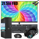 RENEWED Dell Desktop Optiplex 3050, i5 Up to 3.60 GHz, 16GB RAM, Super Fast 1TB SSD, 21.5" FHD, Win 10 Pro, DVD-RW, WIFI, Bluetooth
