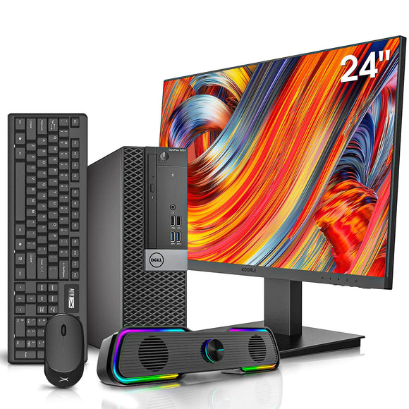 RENEWED Dell Desktop Optiplex 5050, i7 Up to 3.60 GHz, 32GB RAM, Super Fast 512GB SSD, 24
