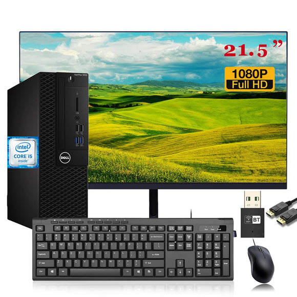 RENEWED Dell Desktop Optiplex 3050, i5 Up to 3.60 GHz, 32GB RAM, Super Fast 512GB SSD, 21.5