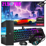RENEWED Dell Desktop Optiplex 3050, i5 Up to 3.60 GHz, 16GB RAM, Super Fast 1TB SSD, 21.5" FHD, Win 10 Pro, DVD-RW, WIFI, Bluetooth