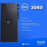 Dell OptiPlex 3060 Tower Desktop, Intel Core i3-8100, 8GB RAM, 256GB SSD, Windows 11 Pro