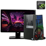 Dell Desktop PC i3 up to 3.60 GHz, 16GB RAM, 512GB SSD, 24" LCD, Win 10 WF+BT DVD