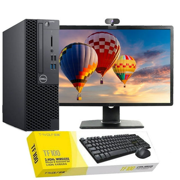 Dell Desktop PC i3 up to 3.7 GHz, 16GB RAM, 256GB SSD, 24