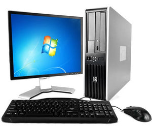 HP Compaq pro DC5800 SFF PC  Desktop Computer Intel  Core Duo  2.5GHz 2GB Ram 250GB DVD windows 7 pro 32 bit Processor 17" LCD Monitor  Keyboard Mouse