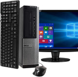 RENEWED Desktop Computer Package Dell Optiplex 7010, Intel Quad Core i5-3470 Up to 3.60 GHz, WIN 10 Pro, DVD-RW, WIFI, Bluetooth, LCD (Customize)