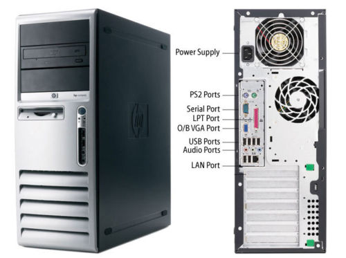Cheap Windows 7 Computer Fast HP Windows 7 Pro Tower Desktop Computer Dual Core 3.4 GHz | 500 ...