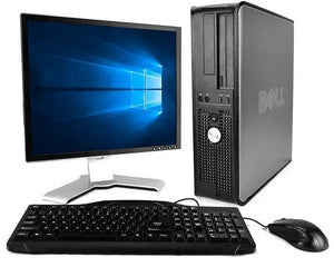 Dell Optiplex Windows 10 PC 17" Monitor Keyboard Mouse 8GB RAM 500 HDD