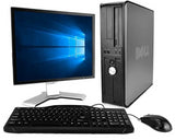 Dell Optiplex Windows 10 PC 17" Monitor Keyboard Mouse 8GB RAM 500 HDD