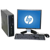 HP 6005 Pro Desktop 2.8 GHz Dual Core Win 10 or XP Pro HP Desktop Computer 17" LCD Monitor Keyboard Mouse